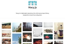 Macy.js 网页流布局瀑布流JS插件