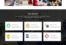 Bootstrap响应式红黑色系公司企业网站网站模板