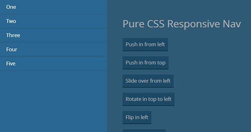 手机菜单插件：Pure CSS Responsive Nav